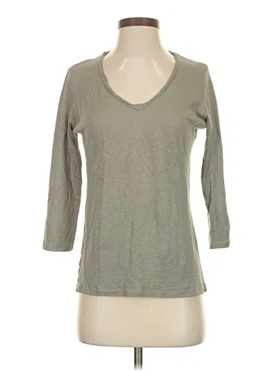 Pre-owned Majestic 3/4 Sleeve T-shirt In Gray