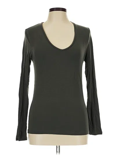 Pre-owned Majestic 3/4 Sleeve T-shirt In Gray