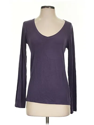 Pre-owned Majestic 3/4 Sleeve T-shirt In Purple