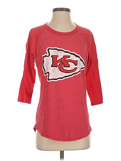 Pre-owned Majestic 3/4 Sleeve T-shirt In Red