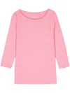 Majestic T-shirt Mit Rundem Ausschnitt In Candy Pink