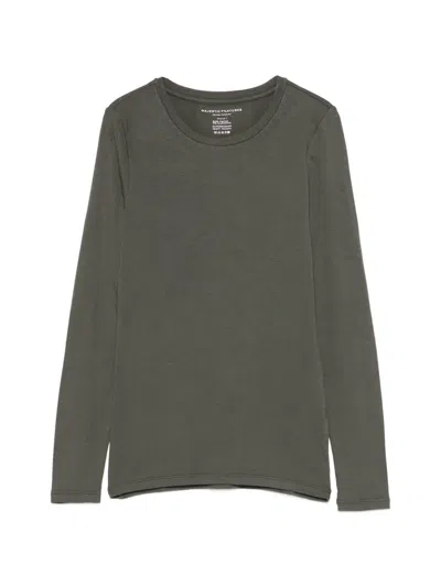 Majestic Ally Long-sleeve T-shirt In Green