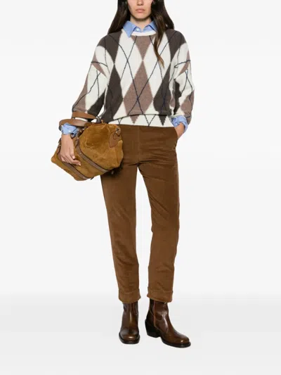 Majestic Argyle-knit Sweater In Multi
