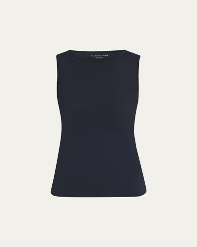 Majestic Bateau-neck Stretch Jersey Tank Top In Multi