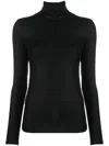 Shop Majestic Black Lurex High-neck Sweater