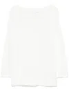 Majestic Boat-neck 3/4 Sleeve T-shirt In Beige