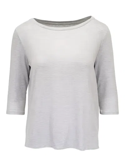 Majestic Boat-neck T-shirt In Gray