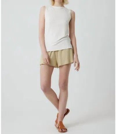 Majestic Boatneck Tank Top In Cream In White
