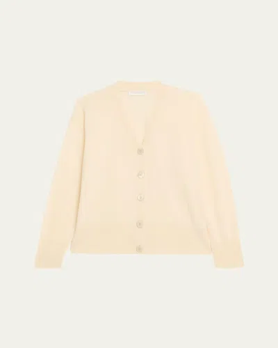 Majestic Button-down Cashmere Cardigan In Brown