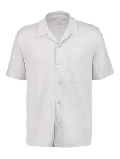 Majestic Buttoned Linen Shirt In White