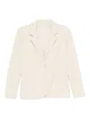 Majestic Buttoned Patch-pocket Blazer In White