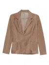 Majestic Buttoned Patch-pockets Blazer In Brown