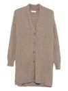 Majestic Button-up Wool Cardigan In White