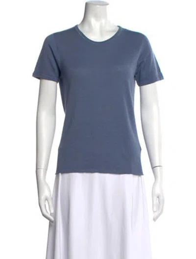 Pre-owned Majestic Cashmere Crew Neck Sweater In Blue
