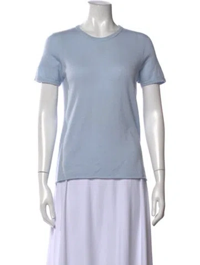 Pre-owned Majestic Cashmere Crew Neck Sweater In Blue
