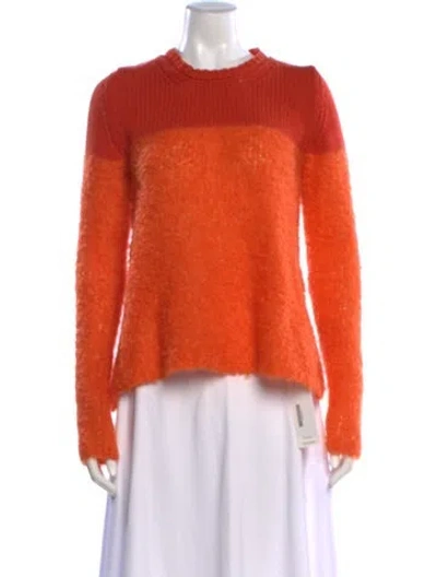 Pre-owned Majestic Cashmere Crew Neck Sweater In Orange