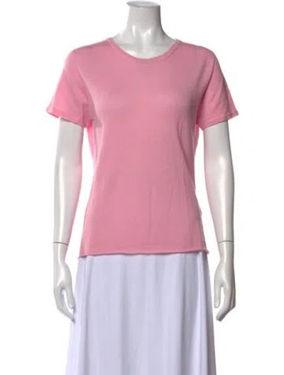Pre-owned Majestic Cashmere Crew Neck Sweater In Pink
