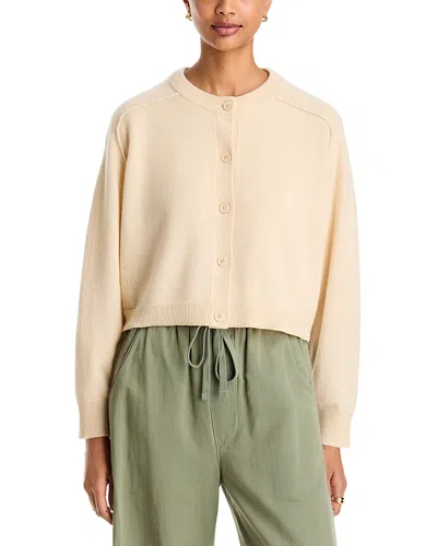 Majestic Cashmere Crewneck Cardigan In Neutral