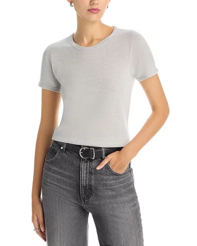 Majestic Cashmere Crewneck Tee In Gray