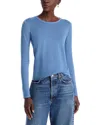 Majestic Cashmere Crewneck Top In Baltic