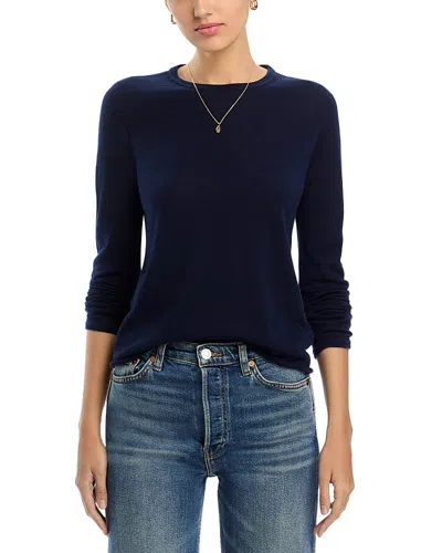 Majestic Cashmere Crewneck Top In Marine