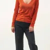 MAJESTIC CASHMERE HD LONG SLEEVE V NECK TOP