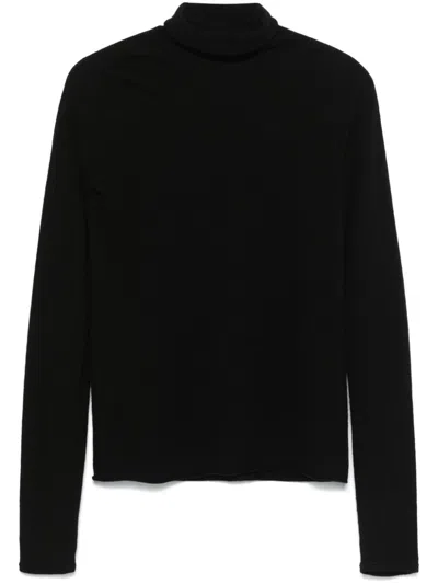 Majestic Cashmere Roll-neck Sweater In Schwarz
