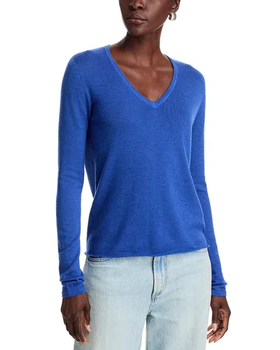 Majestic Cashmere V Neck Sweater In Abyss