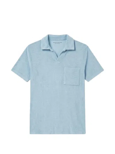 Majestic Chest-pocket Polo Shirt In Blue