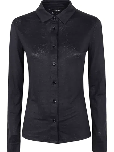 Majestic Classic Collar Shirt In Black