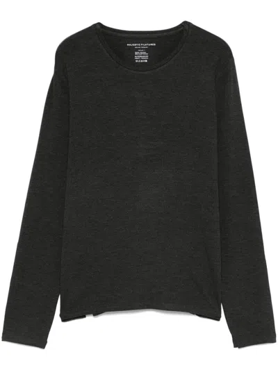 Majestic Col Rond T-shirt In Grey