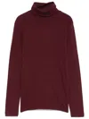 Majestic Viscose Jersey Turtleneck In Purple