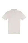Majestic Filatures Cotton And Lyocell Polo Shirt In Gray