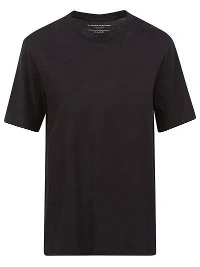 MAJESTIC COTTON CREWNECK TOP