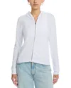 Majestic Cotton Knit Hoodie In Blanc