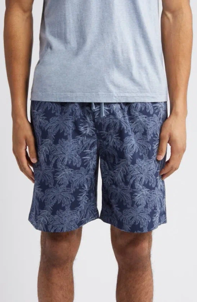 Majestic Cotton Lounge Shorts In Navy