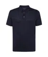 Majestic Navy Blue Solid Polo In Black