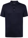 Majestic Navy Blue Solid Polo In Blue