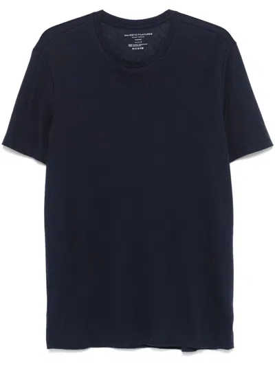 Majestic Cotton T-shirt In Blue