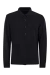 Majestic Long Sleeved Lyocell And Cotton Shirt In Black