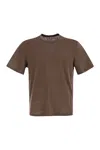 Majestic Crew-neck And Short-sleeved T-shirt In Linen