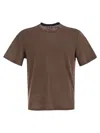 Majestic Crew-neck And Short-sleeved T-shirt In Linen