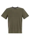 Majestic Crew-neck And Short-sleeved T-shirt In Linen