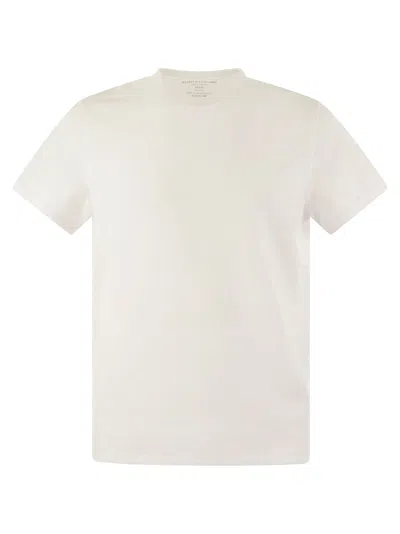 Majestic Crew-neck Cotton T-shirt In White