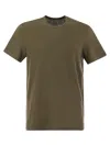 Majestic Crew-neck And Short-sleeved T-shirt In Linen In Verde