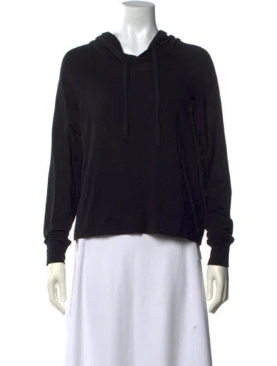 Pre-owned Majestic Crew Neck Long Sleeve Hoodie In Black