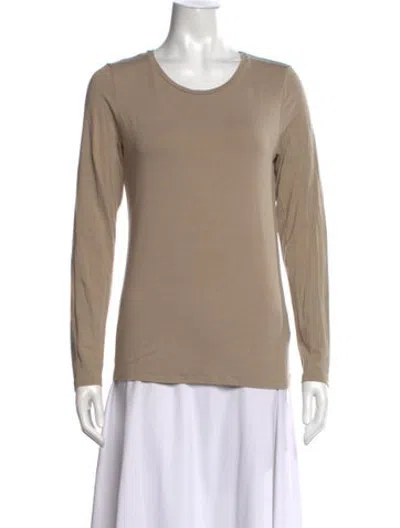 Pre-owned Majestic Crew Neck Long Sleeve Top In Neutrals