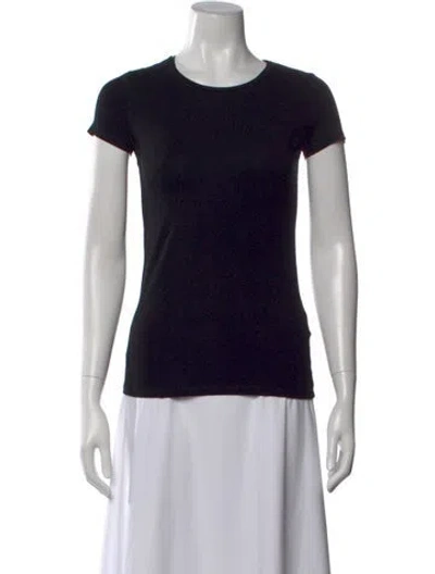 Pre-owned Majestic Crew Neck Short Sleeve T-shirt In Black