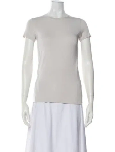 Pre-owned Majestic Crew Neck Short Sleeve T-shirt In White