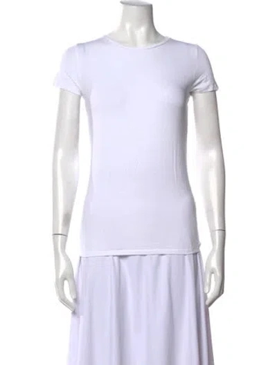 Pre-owned Majestic Crew Neck Short Sleeve T-shirt In White